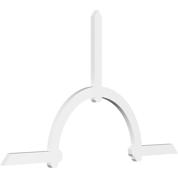Ekena Millwork Ericson Architectural Grade PVC Gable Bracket, 96"W x 56"H x 2"D x 4"F, 14/12 Pitch GBP096X56X0204ERI00 - main